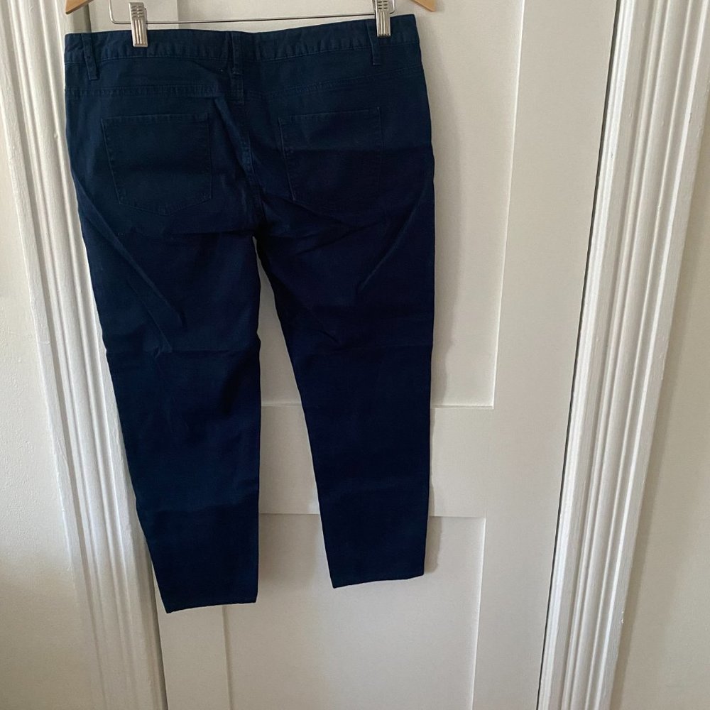 Giordano Blue Women’s Low Rise Skinny Tapered Khakis Size 32 - Picture 2 of 10